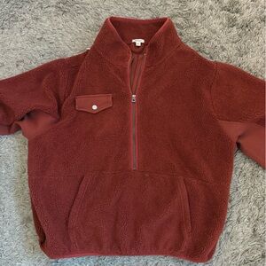 Dylan Deep Red Teddy Jacket